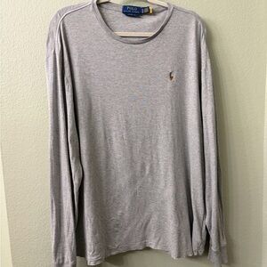 Ralph Lauren Light Gray Long Sleeve Tee